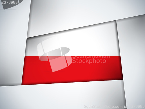 Image of Poland Country Flag Geometric Background