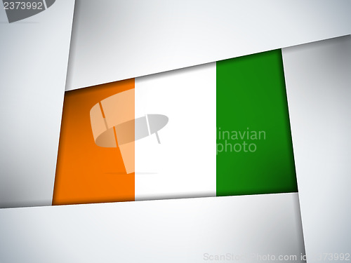 Image of Ireland Country Flag Geometric Background