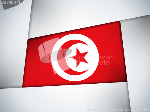 Image of Tunisia Country Flag Geometric Background