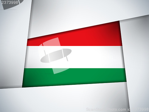 Image of Hungary Country Flag Geometric Background