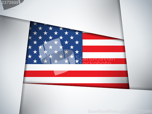 Image of USA Country Flag Geometric Background