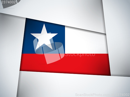 Image of Chile Country Flag Geometric Background