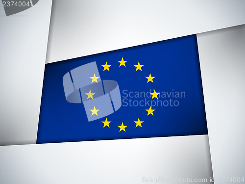 Image of Europe Country Flag Geometric Background
