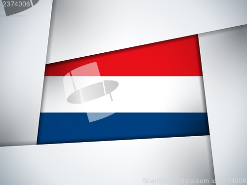 Image of Netherlands Country Flag Geometric Background