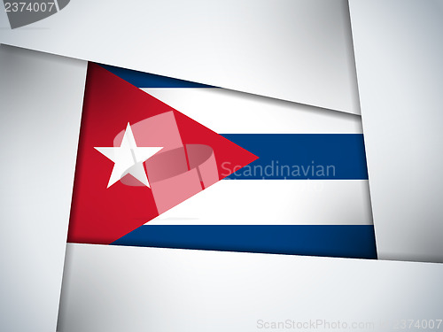 Image of Cuba Country Flag Geometric Background