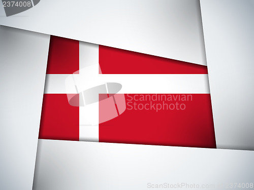 Image of Denmark Country Flag Geometric Background