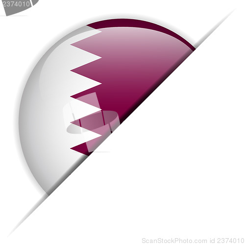 Image of Qatar Flag Glossy Button