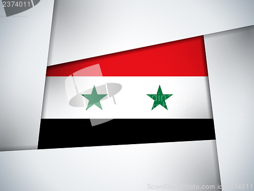 Image of Syria Country Flag Geometric Background