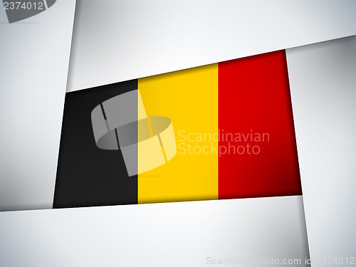 Image of Belgium Country Flag Geometric Background