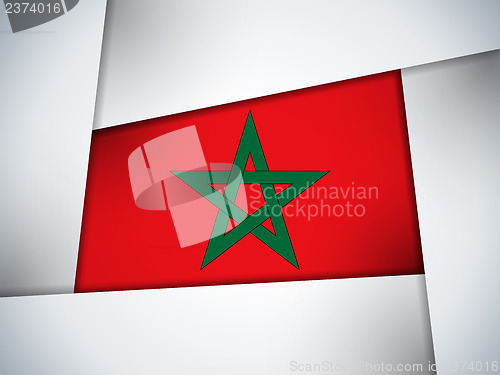 Image of Morocco Country Flag Geometric Background