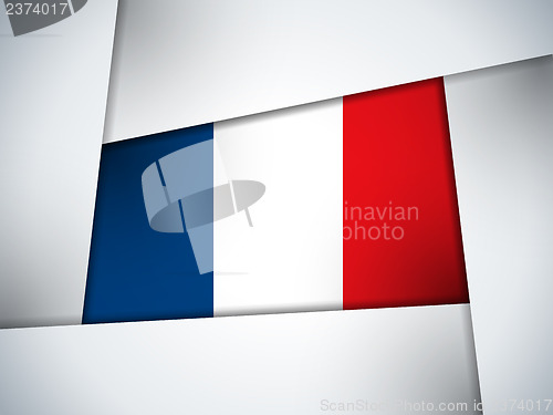 Image of France Country Flag Geometric Background