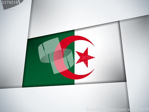 Image of Algeria Country Flag Geometric Background