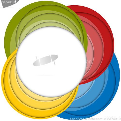 Image of Colorful Shadows Frame with Circles Banner