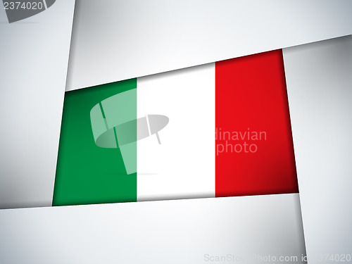 Image of Italy Country Flag Geometric Background
