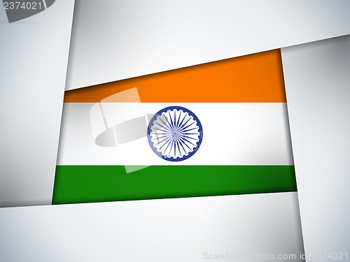 Image of India Country Flag Geometric Background