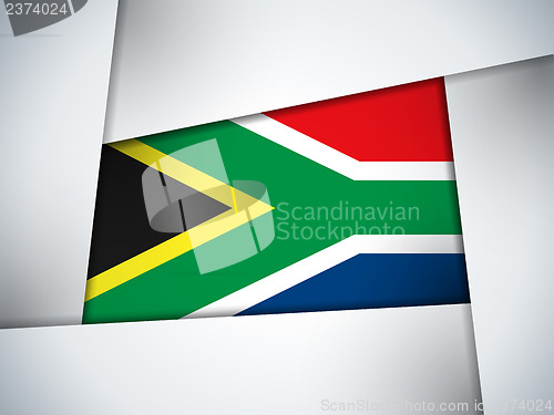 Image of South Africa Country Flag Geometric Background