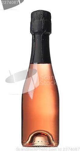 Image of bottle of pink sparkling wine