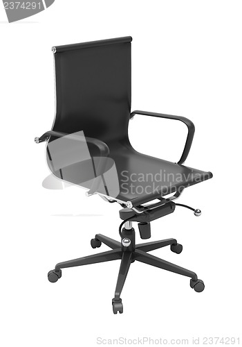 Image of Gray office chair isolated