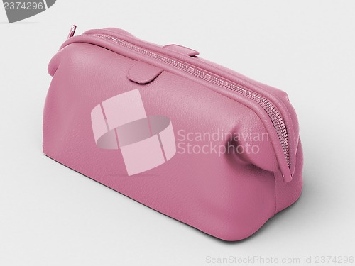 Image of Pink leather clutch