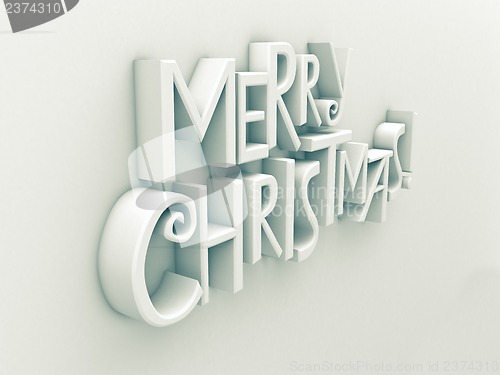 Image of Merry Christmas text isolated