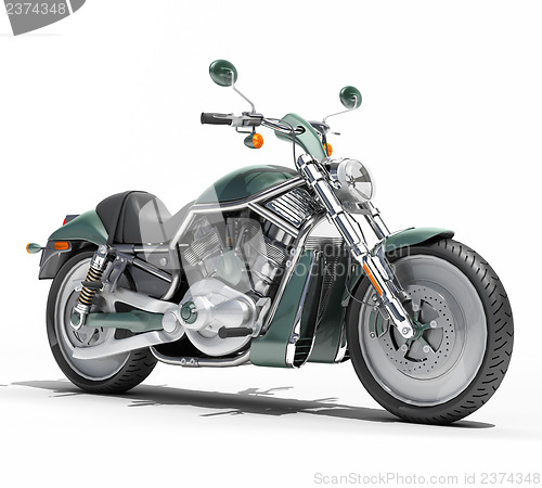 Image of Classic motorcycle isolated