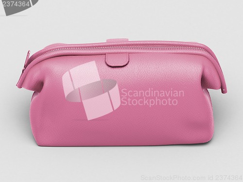 Image of Pink leather clutch