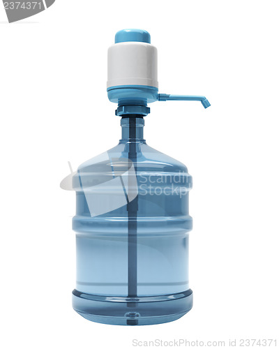 Image of Bottle of water with the pump