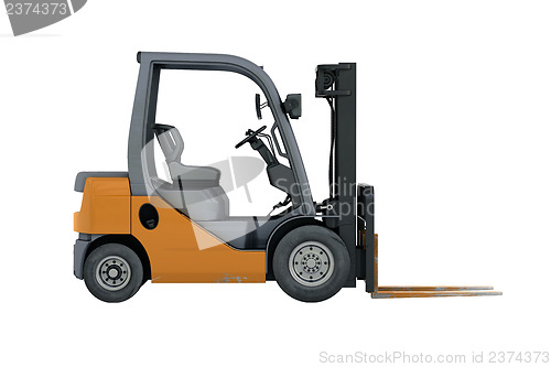 Image of Forklift loader close-up