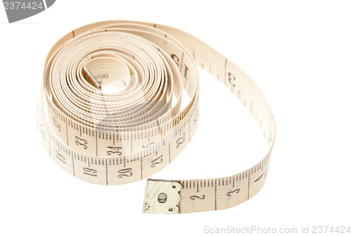 Image of Light measuring tape isolated