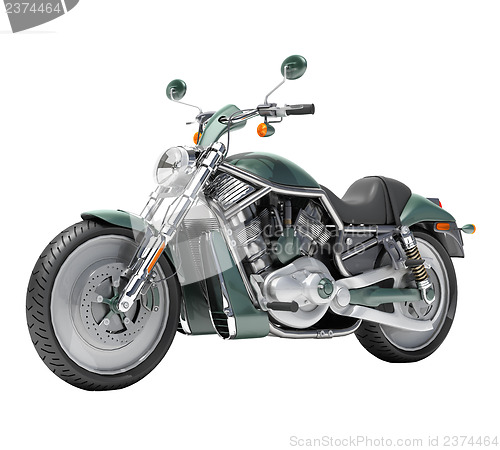 Image of Classic motorcycle isolated