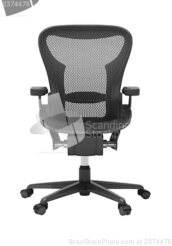 Image of Gray office chair isolated