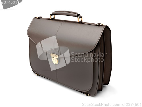 Image of Black business briefcase isolated