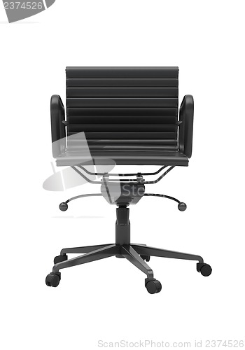 Image of Gray office chair isolated