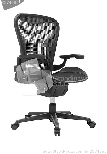 Image of Gray office chair isolated