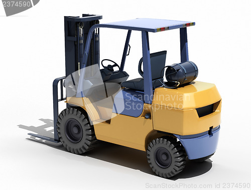 Image of Forklift loader close-up