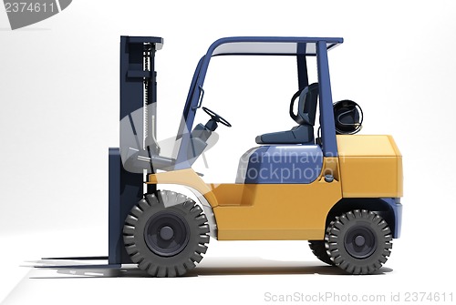 Image of Forklift loader close-up