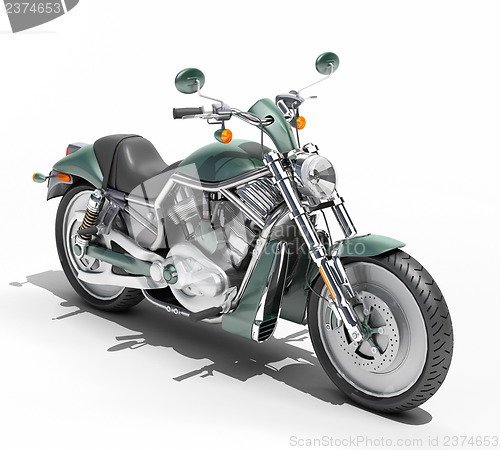 Image of Classic motorcycle isolated