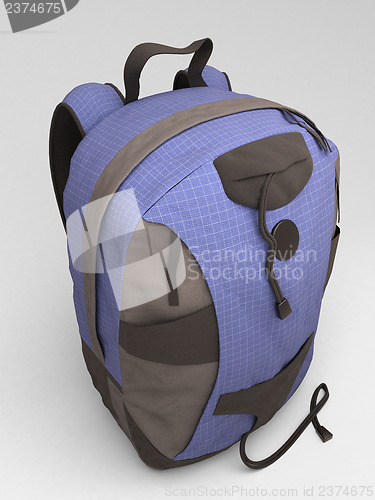 Image of Blue travel backpack