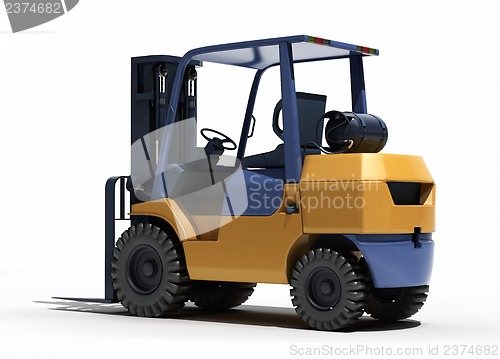 Image of Forklift loader close-up