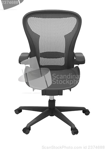 Image of Gray office chair isolated