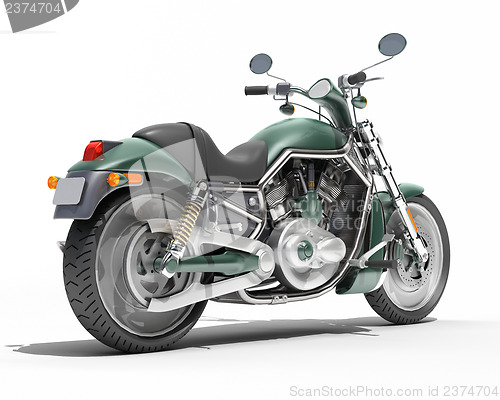 Image of Classic motorcycle isolated