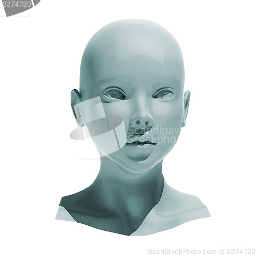 Image of Android head isolated