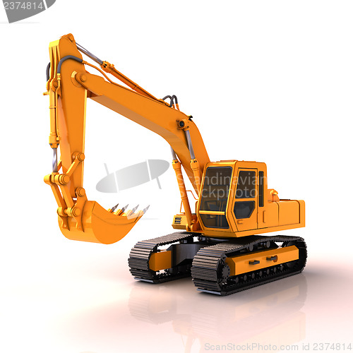 Image of Excavator isolated