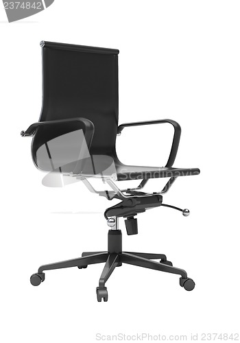 Image of Gray office chair isolated