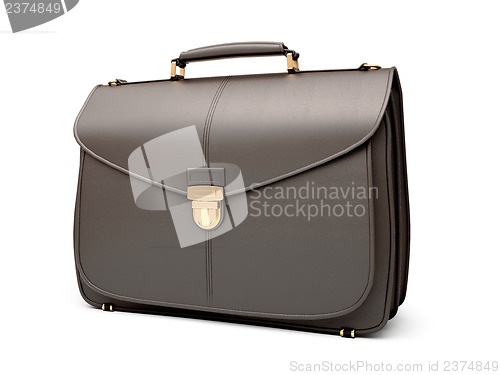 Image of Black business briefcase isolated