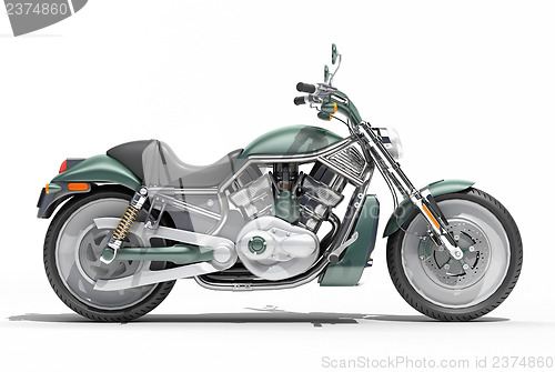Image of Classic motorcycle isolated