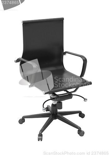 Image of Gray office chair isolated