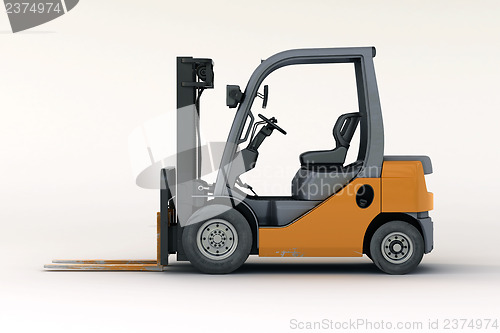 Image of Forklift loader close-up