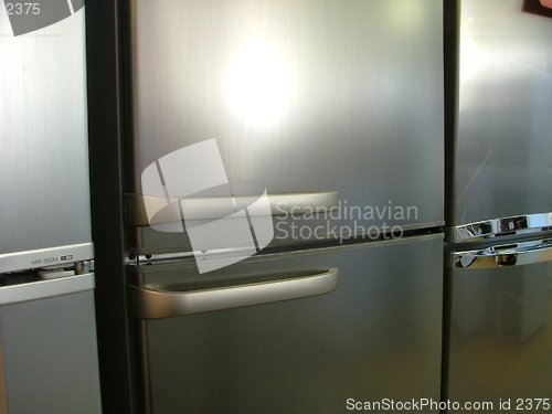 Image of new fridges in line (handles)