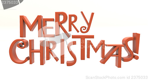 Image of Merry Christmas text isolated